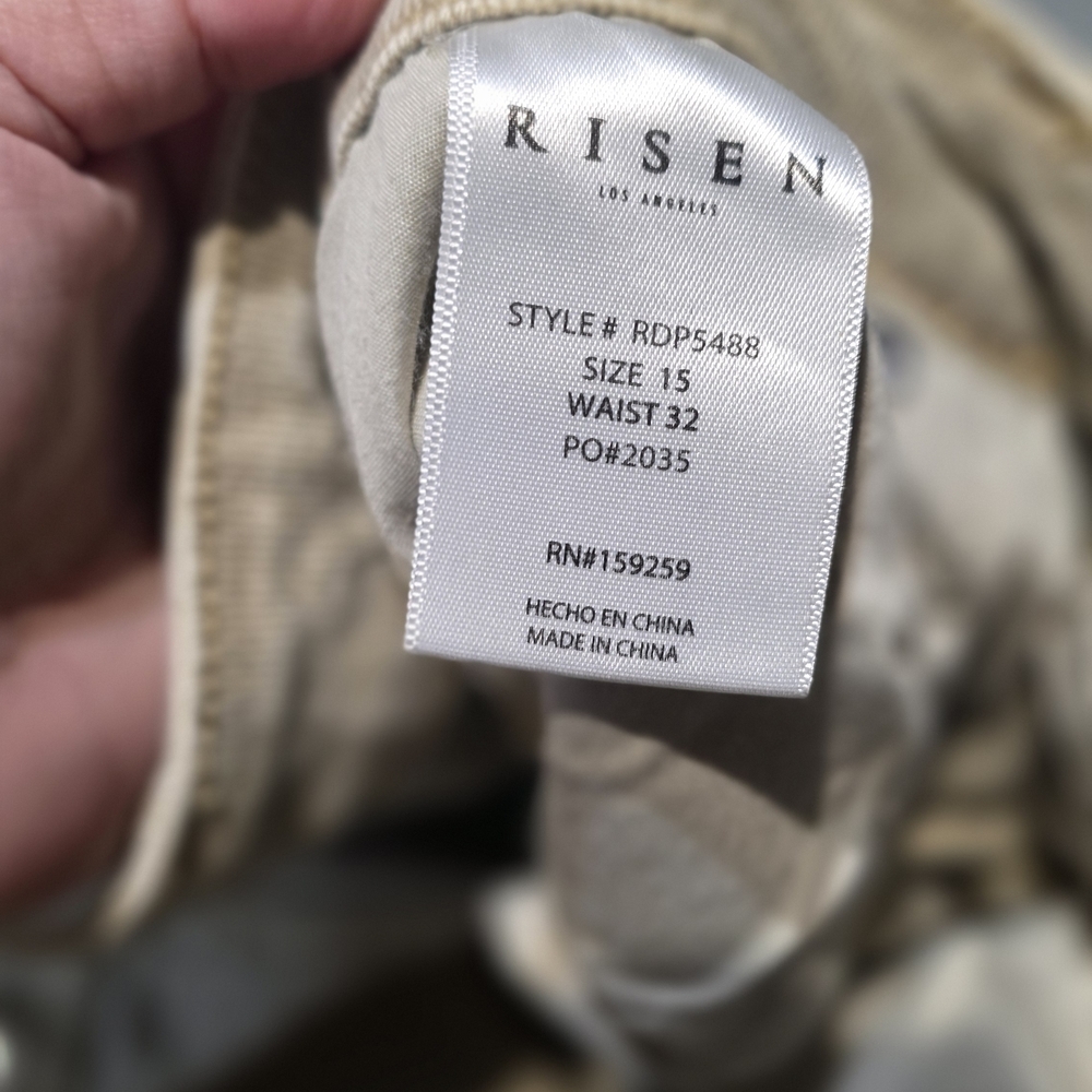 Risen Jeans EUC Beige Cargo Pants Waist 32 Iseam 28 - Picture 5 of 5